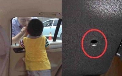 你知道汽車上的這個小孔有多重要嗎？這個隱藏式的逃生裝置很多人都不知道！