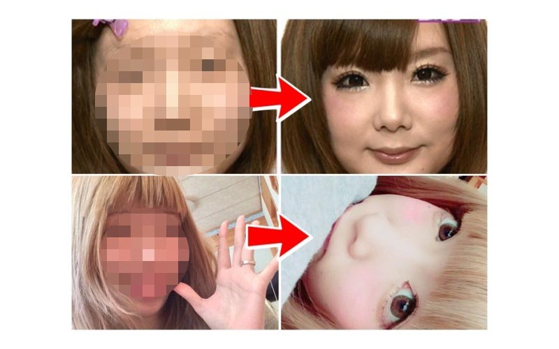 日本化妝術根本就是亞洲四大邪術之一，不認同的話  看看這兩名女子妝前妝後的差距你就會認同啦
