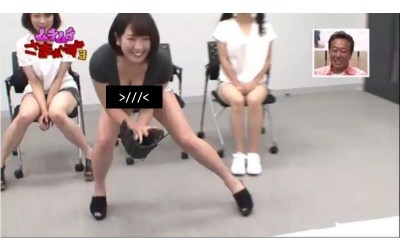 這企劃根本不懷好意  日本節目找正妹來示範「正確運動姿勢」一彎腰就大走光：第二個乳量超巨