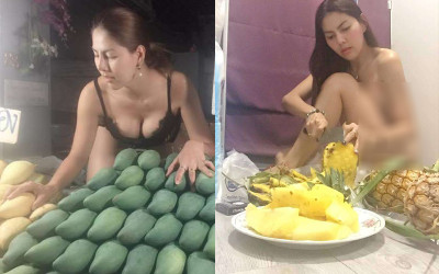 郊區賣芒果生意沒差過  泰國女老闆大方表演「裸體切水果」：清涼解渴～