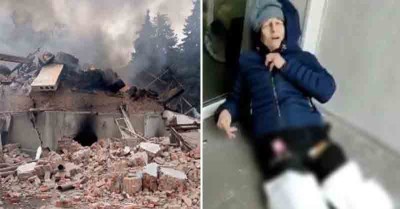烏克蘭第二大城遭狂轟！她「腿被炸飛」崩潰等死…現場慘況畫面曝光