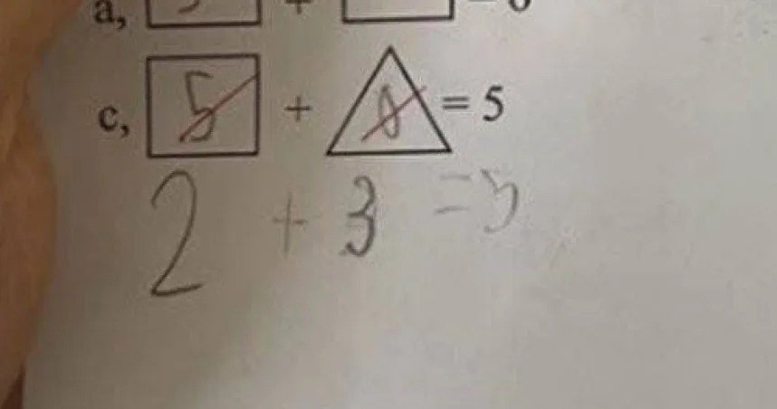 孩子數學「5+0=5」被打叉！家長問：到底哪裡有錯？ 真相揭曉尷尬了